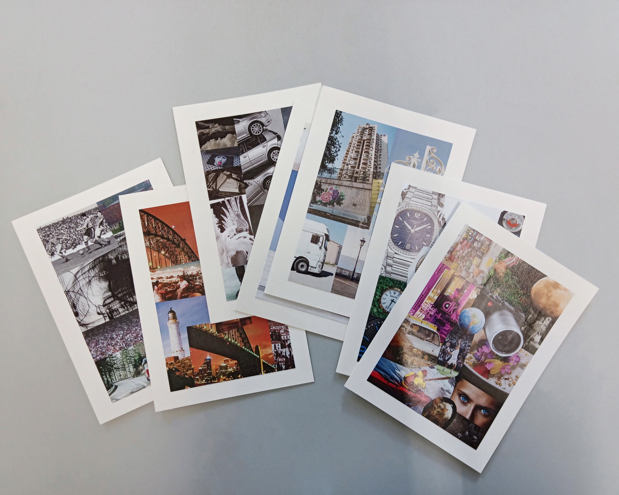 Collagenarbeit Grusskarten