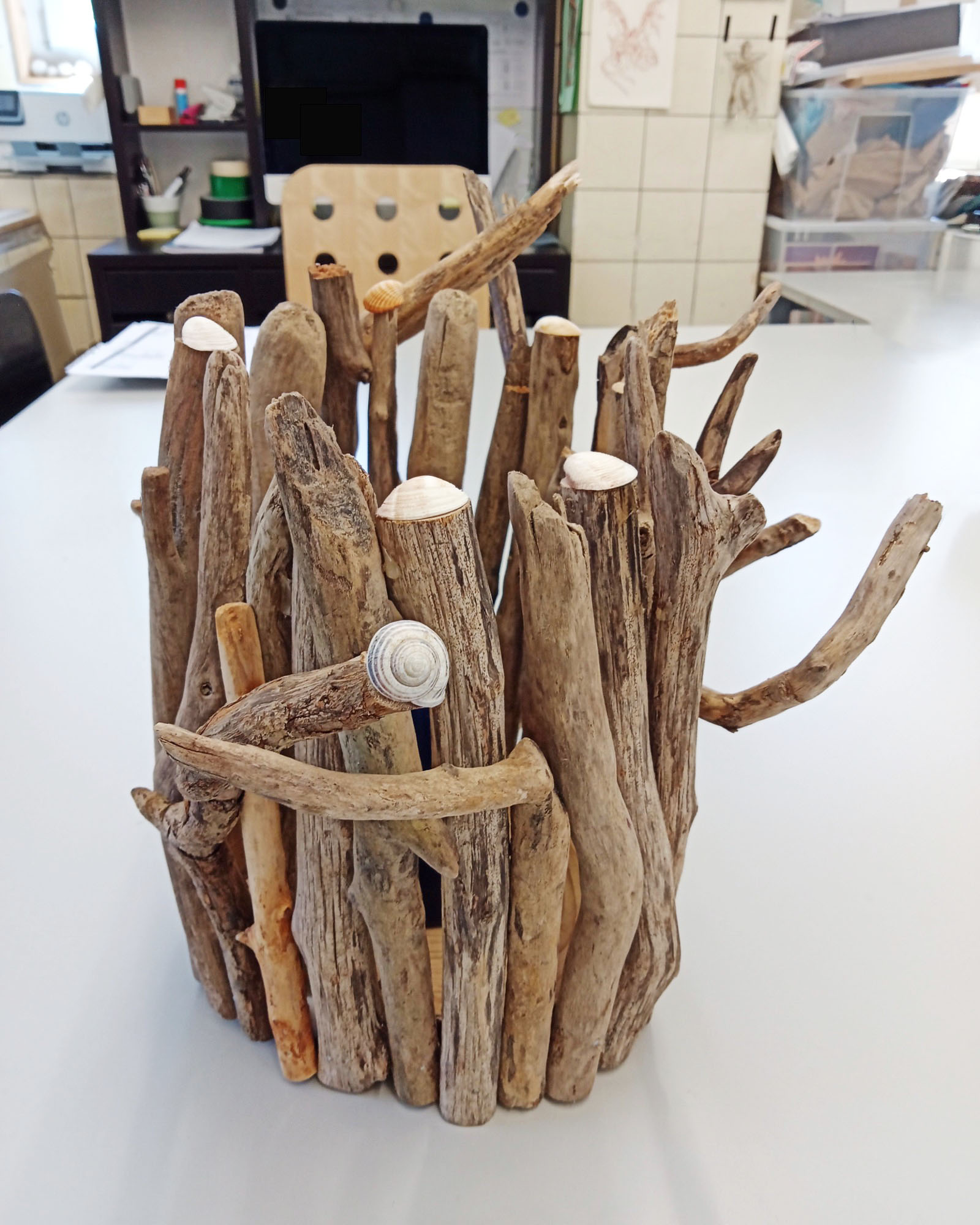 Werkarbeit Schwemmholz-Fruchtschale